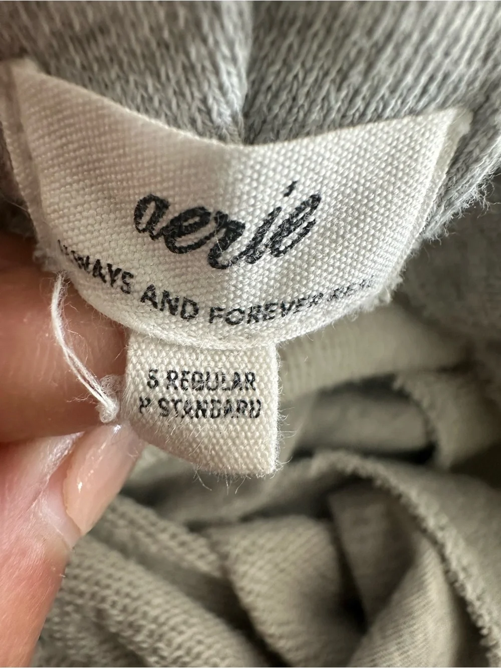 aerie Heather Light Gray Wide-Leg Lounge Pants S - Picture 5 of 7